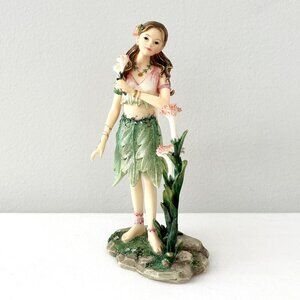 Faerie Glen Fairy Figurine DIANTHIA Green FG831 Hand Painted Spring Mythical